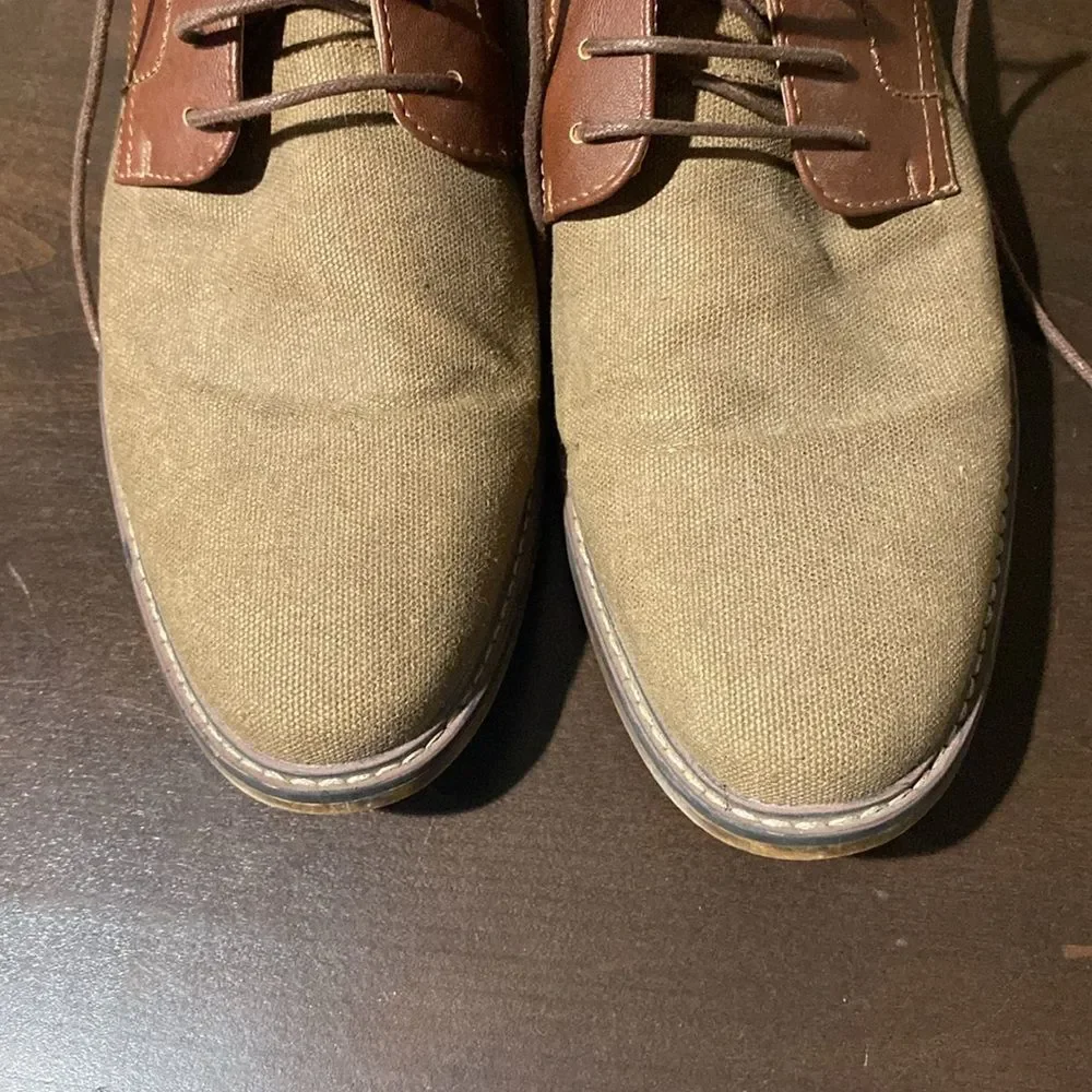 Madden Mens Yanton Oxford Dress Shoes Brown Almond Toe Lace Up Size 11